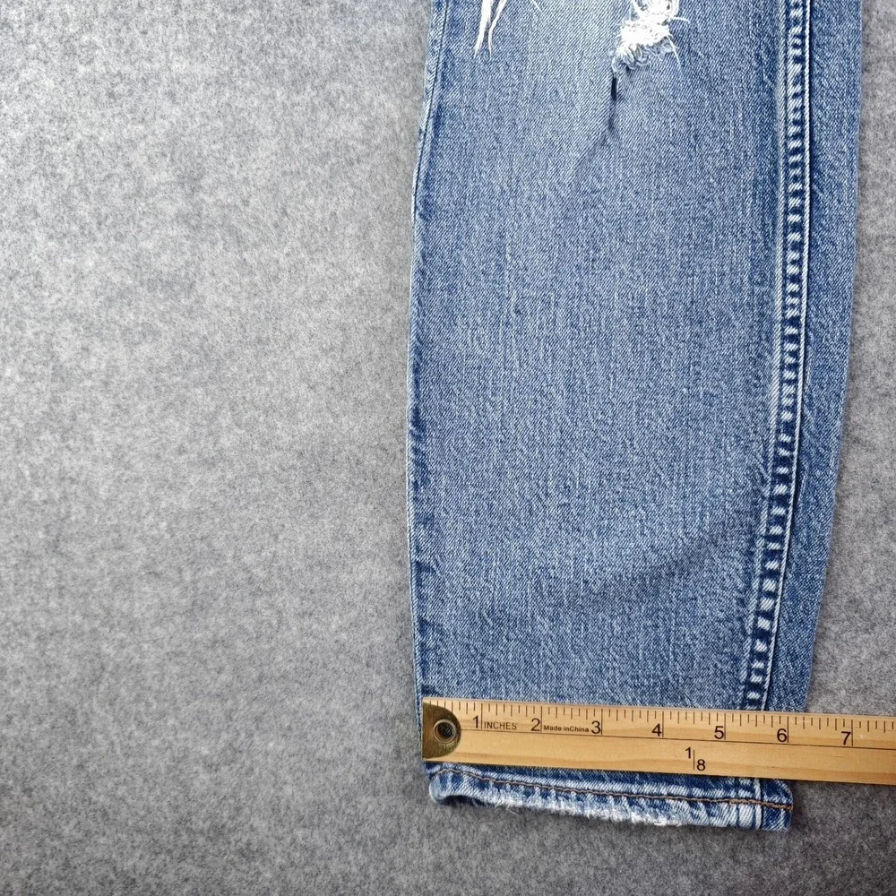 Silver Jeans Women's 26x27 Not Your Boyfriends Jeans (31x28) Blue Distressed‎